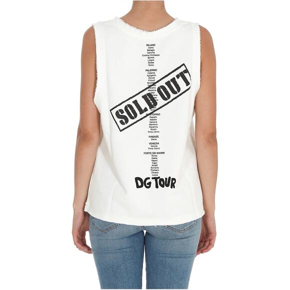 NWT Dolce & Gabbana White D&G Fashion Tour Sleeveless T-Shirt IT 44 L - Picture 7 of 8